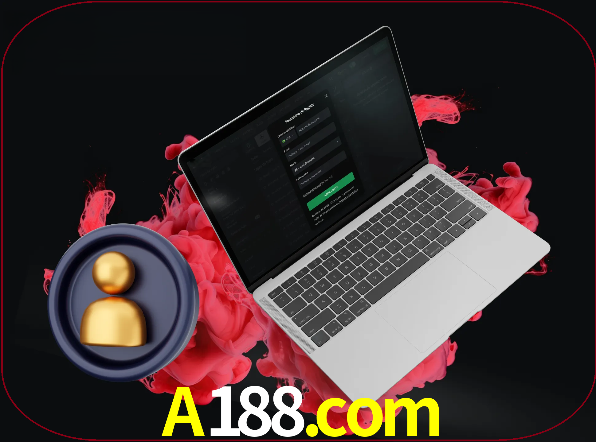 No cabeçalho do site a188, clique no botão que o levará a um formulário especial onde terá de introduzir as suas informações actuais.
