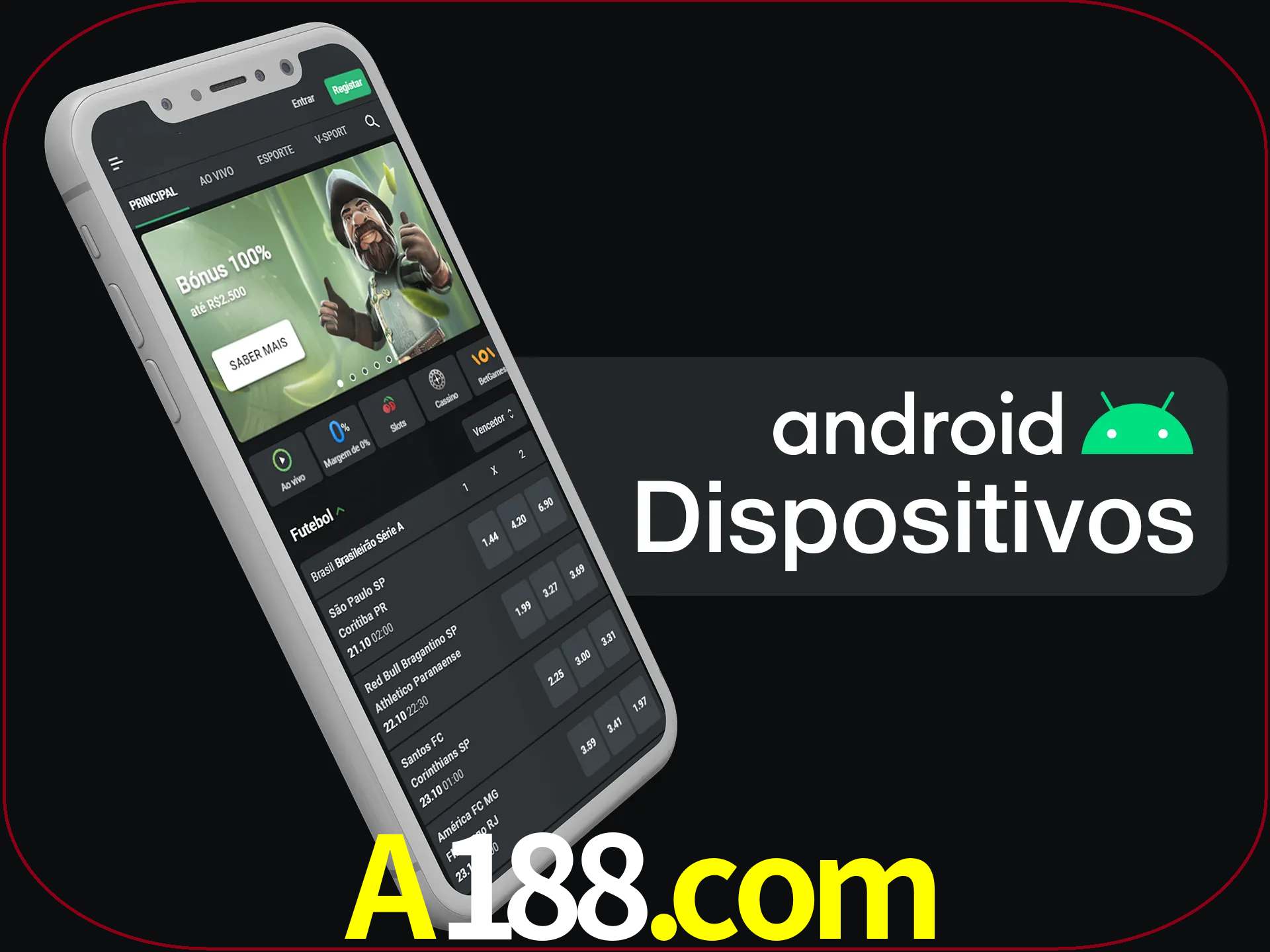 O aplicativo suporta a maioria de todos os dispositivos Android.