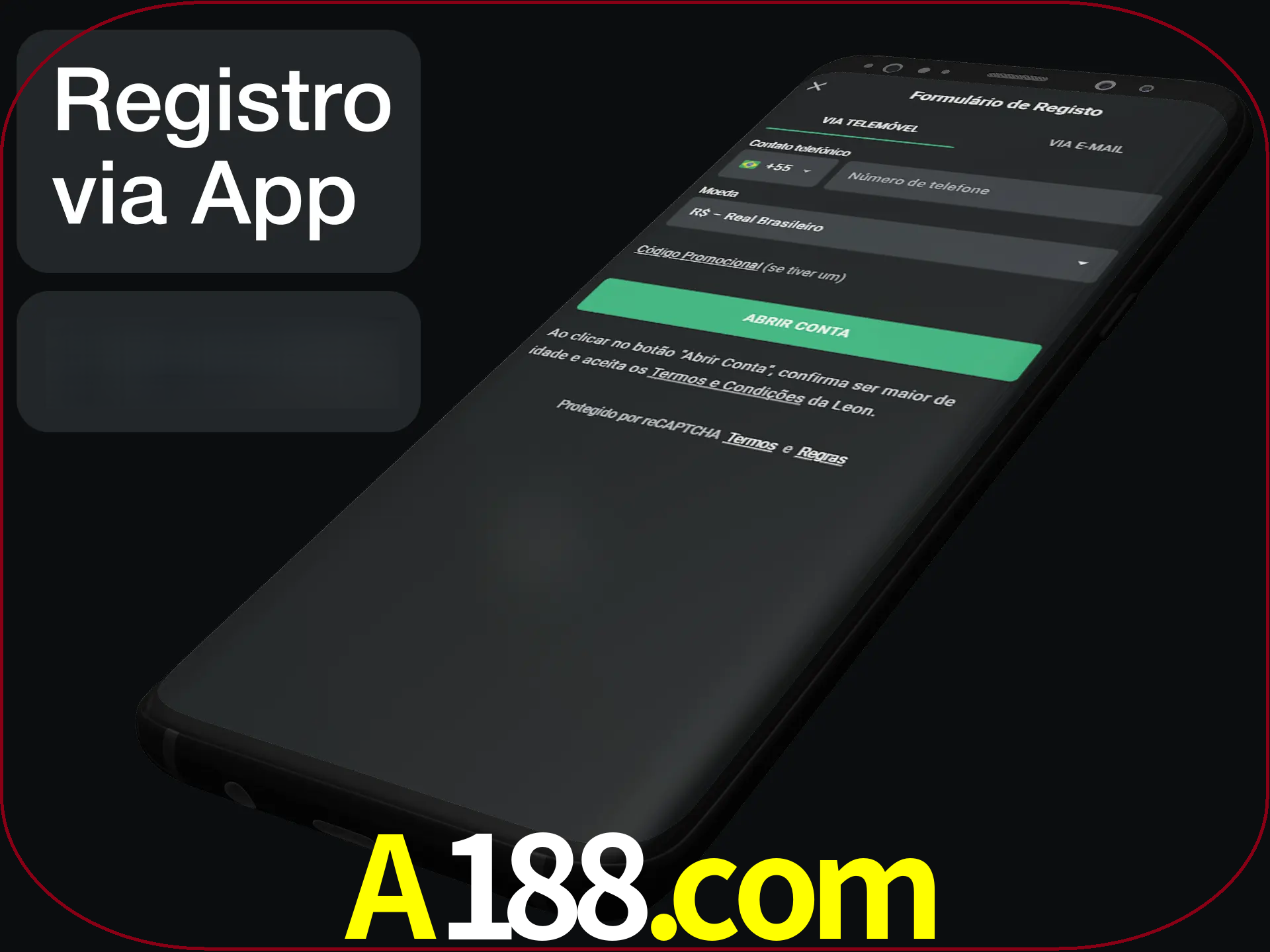 Registre-se quiclly em LeonBet usando o aplicativo.